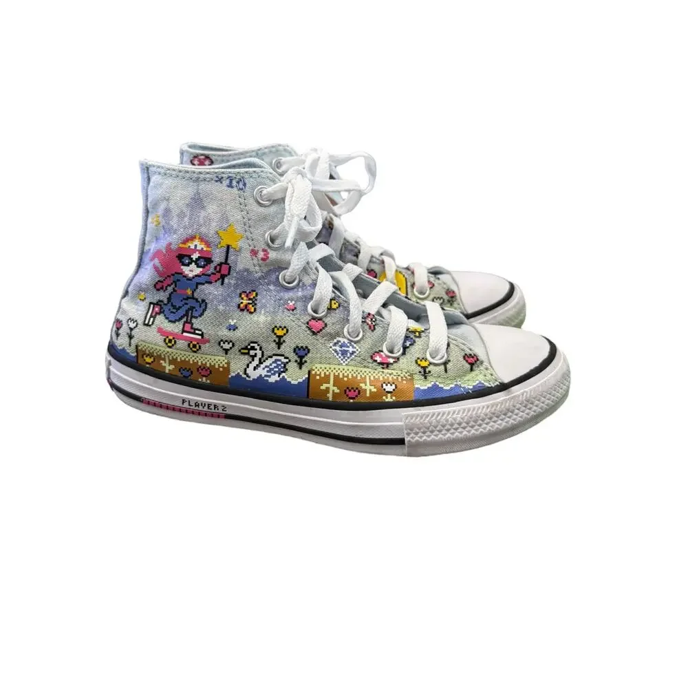 Converse Chuck Taylor All Star Hi Pixel Print Kids US 2 Sneakers